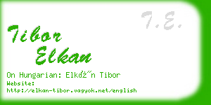 tibor elkan business card